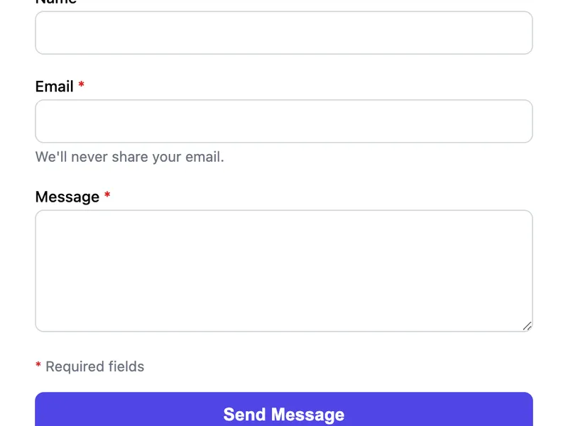 Accessible Contact Form (ARIA) preview