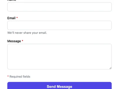 Accessible Contact Form (ARIA) preview