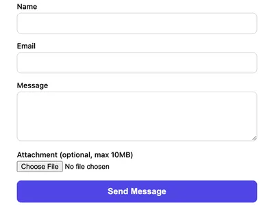 Contact Form with File Upload preview