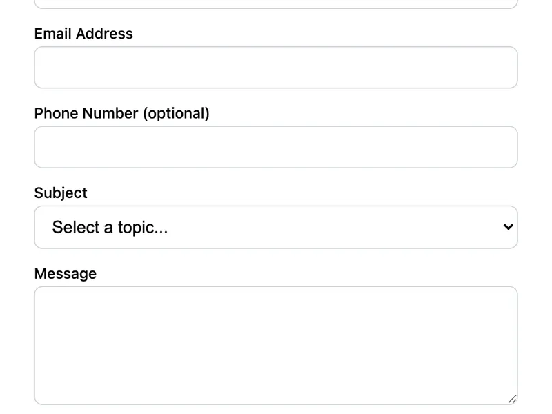 Multi-Field Contact Form preview