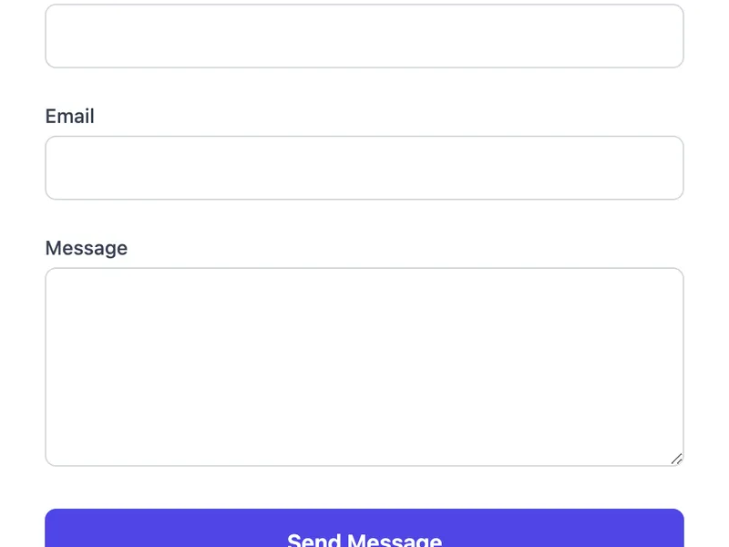 Tailwind CSS Contact Form preview